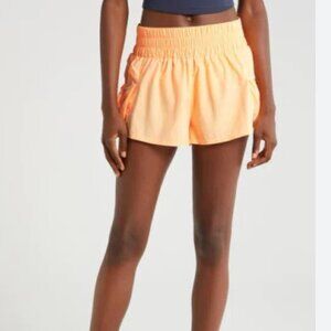 Free People Movement Get Your Flirt On Orange Shorts Size S